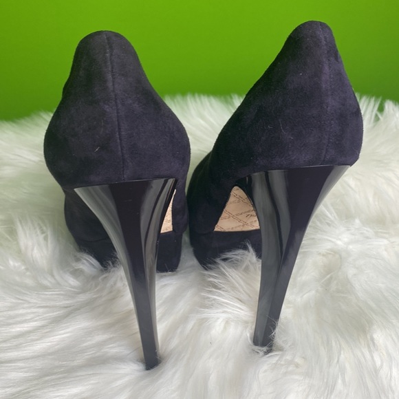 L.A.M.B. PURPLE SUEDE Platform Pumps.  Sz 71/2 - Picture 5 of 6